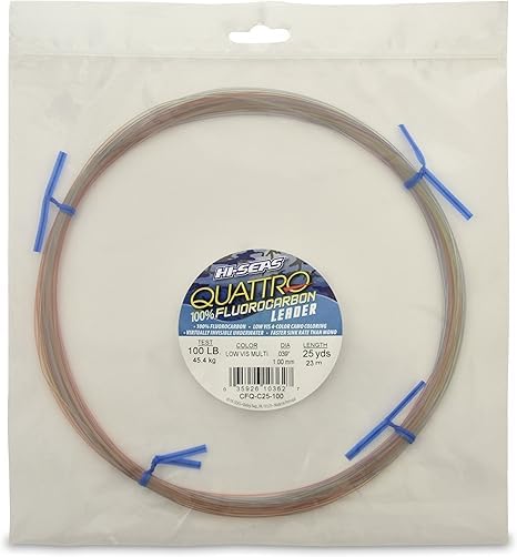 Hi-Seas Quattro 100% Fluorocarbon Leader - size: 25 Yard, 100 Pound Test
