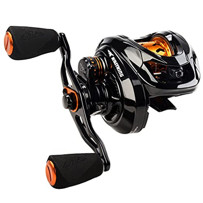 KastKing Zephyr Bait Finesse Baitcasting Reel, Carbon Fiber Fishing Reel - Drag Clicker Version, 7.2:1 Gear Ratio Fishing Reel - 5.6oz Lightweight Bait Finesse System Casting Reel - color: Right Handed-7.2:1 Drag Clicker