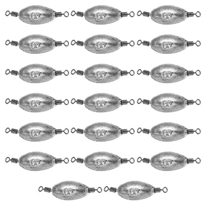Zorfeter Inline Fishing Weights, Trolling Sinkers Quick Set Up Swivel Weights, Lead Sinkers for Catfishing/Offshore Fishing - size: 8g/0.25oz-20 pcs