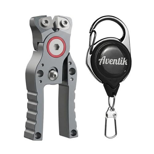 Fishing Line Cutter with Retractable Buckles, Tungsten Carbide Blade & Central Locking - Smooth, Corrosion-Resistant Cuts for Braid, Mono, Fluoro in Saltwater Fishing - style: Grey-Fishing Line Cutter with Lock