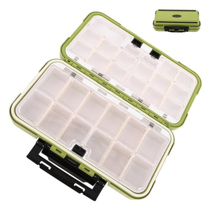 SUPVOX Fishing Gear Storage Box Large Waterproof Lure Box Kit with Multiple Compartments Portable Fishing Tackle Organizer Case for Freshwater and Saltwater Anglers