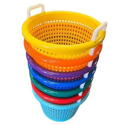 LEE FISHER SPORTS Heavy Basket Yellow - for Fishing, all Purpose Basket-Yellow, heavy duty, hold up 40 lbs, can take hot and cold condition, used by commercial fishermen for decades.