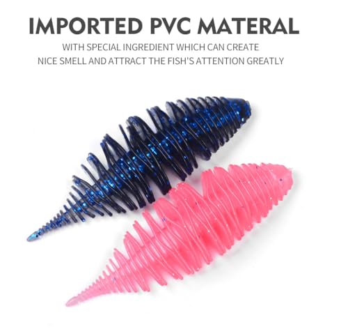 Pack of 25 Soft Lure 6g/75mm TPE Material Worm Gill Soft Fishing Lure Silicone Swimbait Artificial Fishing Tackle