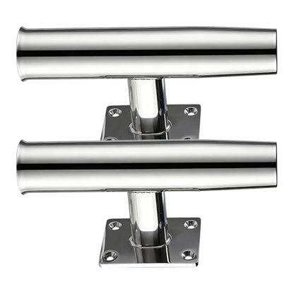 YaeMarine 2/4Pcs Tournament Style Stainless Steel Wall /Transom Mount Rod Holders for Marine Boat - style: 90 Degree-2pcs
