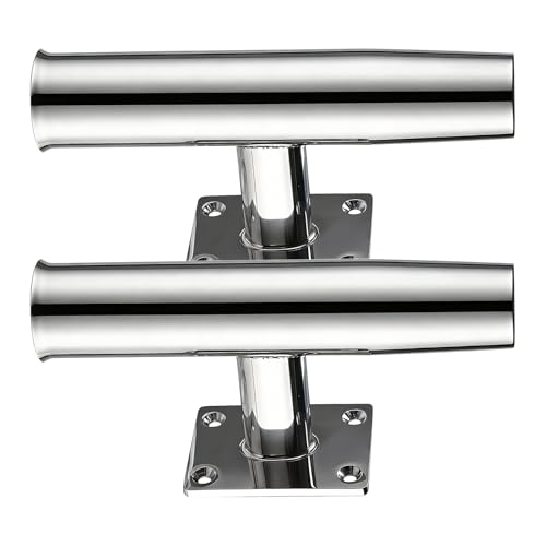 YaeMarine 2/4Pcs Tournament Style Stainless Steel Wall /Transom Mount Rod Holders for Marine Boat - style: 90 Degree-4pcs