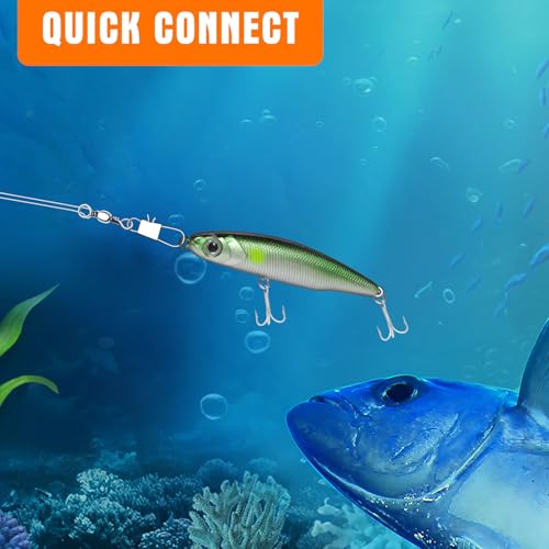 100 PCS Fishing Swivels Snap,Stainless Steel Swivel Fishing Line Connector,Interlock Fishing Hooks Clip,Barrel Snap Swivels for Freshwater and Saltwater Fishing - size: #12-25 lb-100PCS