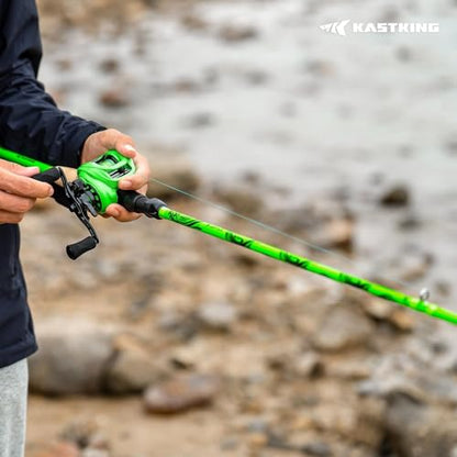 KastKing Zephyr Dual Tip Casting Rods & Spinning Fishing Rods, Lightweight KastFlex IM6 Graphite Rod, Dual Tips Section for Different Powers, Built-in Hook Keeper, PTS Power Transition System - size: 7'0"-MH/H-F(2 Pcs+ Extra Tip), style: Casting