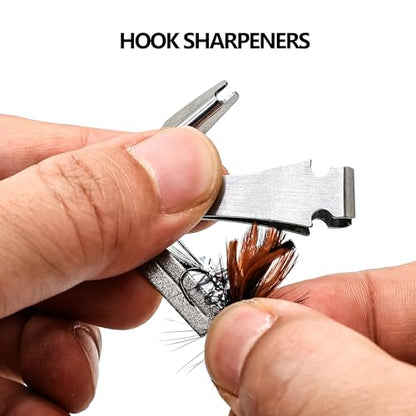 SAMSFX Fishing Quick Knot Tying Tool, Fly Fshing Line Cutter, Fishing Tippet Clippers with Retractors