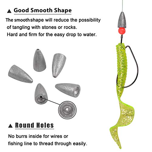 106pcs Fishing Weights Assortment Saltwater Split Shot Fishing Weights Sinkers Kit Assorted Bass Casting Bell Sinkers with Tackle Box for Saltwater Freshwater