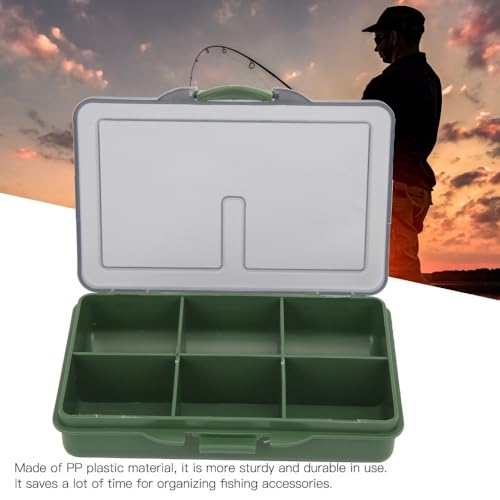 Fishing Tackle Box, Clear Water proof Storage Organizer for Hooks, Lures, Baits, Terminal Tackle and Small Fishing Accessories Use(6 Compartments) - size: 6 Compartments