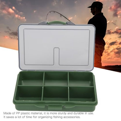 Fishing Tackle Box, Clear Water proof Storage Organizer for Hooks, Lures, Baits, Terminal Tackle and Small Fishing Accessories Use(6 Compartments) - size: 6 Compartments
