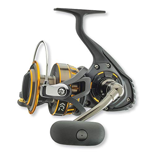 Daiwa BG4000 BG Saltwater Spinning Reel, 4000, 5.7: 1 Gear Ratio, 6+1 Bearings, 39.90" Retrieve Rate, 17.60 lb Max Drag, black/gold
