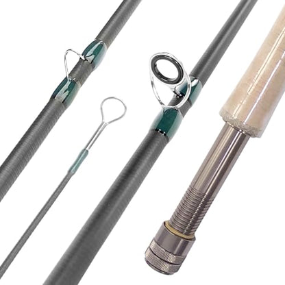 Aventik Troutflow Fly Fishing Rod, 9FT 5wt 8wt, Japan Toray 46T Carbon Fiber Fast Action 4-Piece Fly Rod with Travel Tube, Portable Performance Rod for Trout Bass - size: 9'0'' LW5, style: Rod With Extra Tip