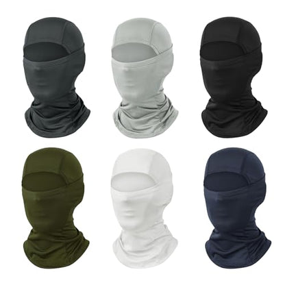 6 Packs Ski Mask Sun UV Protection Hood Breathable, Balaclava Face Mask for Men Women - Motorcycle Fish - color: 6pcs Color Mix1