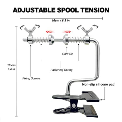 Fishing Line Spooler, Reel Winder Spooling Station for Spinning & Baitcasting Reels, Adjustable Anti-Twist & Snarl-preventing Design, Fits Multiple Line Spool Sizes