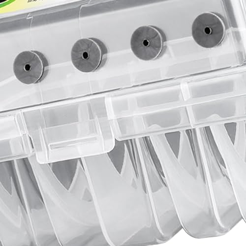 Fishing Line Storage Box Fishing Tackle Box 6 Compartments Stable Sturdy Spool