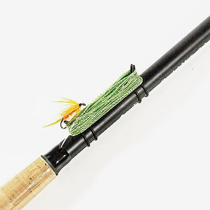 Tenkara Line Tapered Braided Furled Leader Fly Fishing Line with Ring - 12FT 13FT - 20LB in Gold, Grass Green, Yellow and Black, Balck - size: 12FT