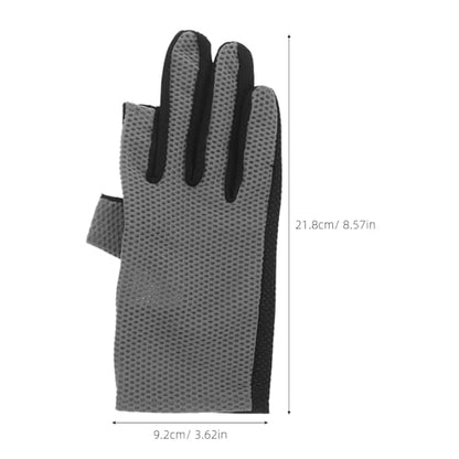 Healeved Fingerless Sun Protection Gloves for Fishing and Cycling Breathable Mesh Outdoor Sports Gloves with Non-Slip Grip for Driving and Hiking