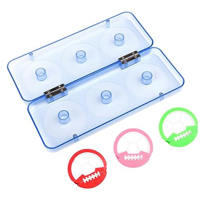 Silicone Fishing Line Bobbin Spools 6-Sided and 8-Sided Colorful Rubber Fishing Tackle Storage Box with Holder Random Color