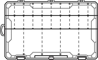 Flambeau Outdoors 5003 Fishing - Includes 15 Dividers, 25 Compartments, Clear Fishing Lure Organizer, Tuff Tainer with Zerust Anti-Rust Dividers - 14.25" x 9.12" x 2"