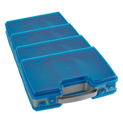 Plano Large 2 Sided Tackle Box, Metallic Gray & Blue, Medium (Pack of 4) - size: Medium (Pack of 4)