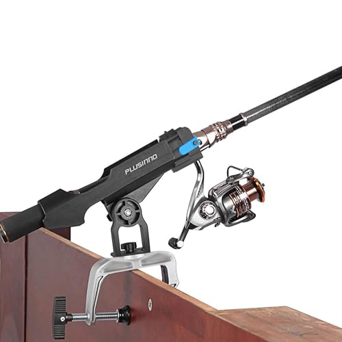 PLUSINNO Fishing Boat Rods Holder Large Clamp Opening 360 Degree Adjustable Fishing Rod Racks Folding Holder - color: RH20 MAX OPENING1.97 inch 4Pack