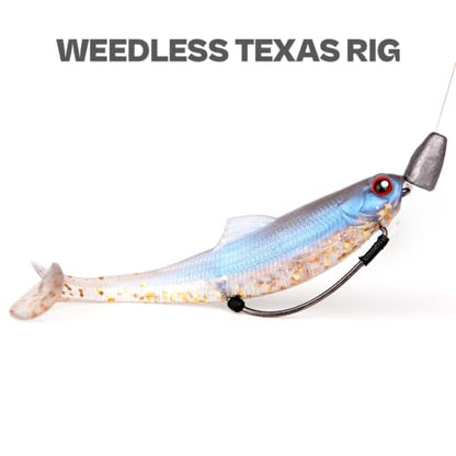OJY&DOIIIY Offset EWG Worm Fishing Hook, Dual Anti-Slip Bait Keeper System Wide Gap Texas Rig Hook for Soft Plastic Baits 40/30-Pack 1/0 2/0 3/0 4/0 5/0 - size: 2/0 - 40Pack