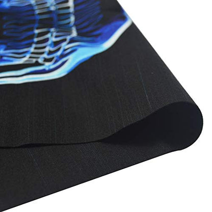 Obacle Neck Gaiter Face Mask Bandana for Dust Wind Sun Protection for Men Women - color: Blue-line Skull