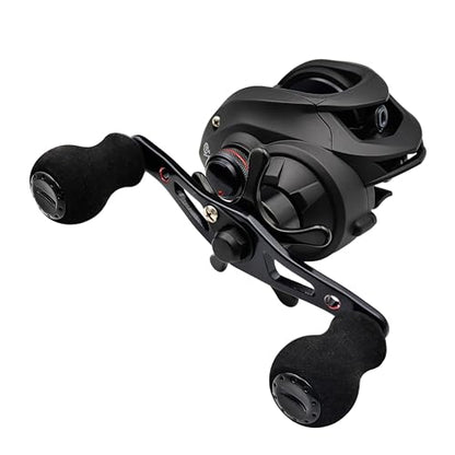 FISHDROPS Baitcaster Reels, 9+1BB, CNC Aluminum Spool, Magnetic Brake System Bait Caster Reel High Speed Gear Ratio 7.0:1 Ultra Smooth Low Profile Baitcasting Fishing Reel - color: Right - Matte Black