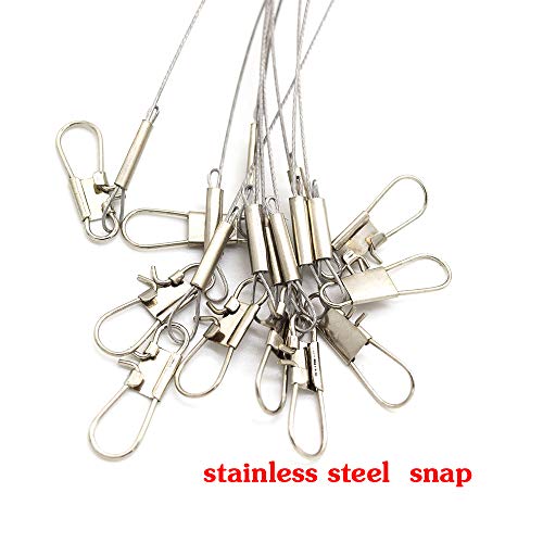 Senyu Wire Trace Leader Rig Stainless Steel 1-5 Arms Fishing Rigs with Snap,High-Strength Fishing Leaders Saltwater-Perch Rigs for Fishing - color: Arm Length 2.7inch, style: 1 Arm Leader