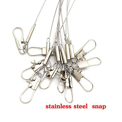 Senyu Wire Trace Leader Rig Stainless Steel 1-5 Arms Fishing Rigs with Snap,High-Strength Fishing Leaders Saltwater-Perch Rigs for Fishing - color: Arm Length 2.7inch, style: 1 Arm Leader