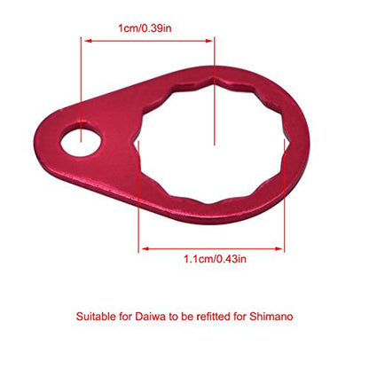 Fishing Reel Nut Covers,DIY Handle Locking Retainer with Screws Included,Handle Nut Retainer for Anglers Campers Outdoor Enthusiasts Fishing Camping Hiking