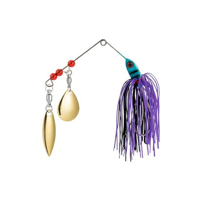 Alwonder 10 Pack Spinner Blades with Ball Bearing Swivels Tail Spinner Spinnerbait Lure Making Supplies Bass Lures Soft Lures - color: #3.5 Willow Blades, Gold, 10pcs