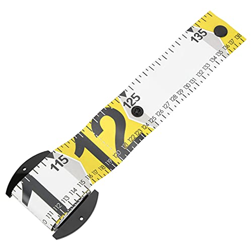 Fish Measuring Ruler, 138cm x 5cm Foldable Fish Measuring Tape with Accurate Calibration, Easy to Clean PVC Material, for Fishing Measurement Tool (Yellow) - color: Yellow