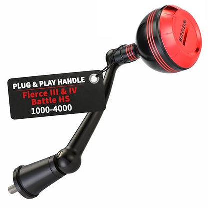 Foldable Power Handle for Penn Fierce III IV, Battle III HS Spinning Reel Replacement Handle (Not for Fierce Live Liner) - size: For Fierce/Battle HS 1000-4000 (Classic Version)