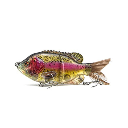5.9in Multi Jointed Swimbait Fishing Lures Bait,2 Segment Big Giant Sinking Fishing Bass Lures,Crankbaits Swimbaits with Treble Hook - color: 5.9in,1.94oz-Color A