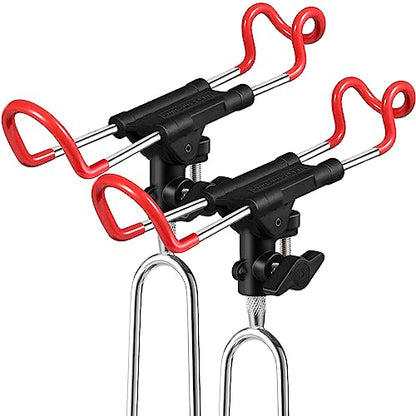 PLUSINNO Fishing Rod Holders - Upgraded 360 Degree Adjustable Fishing Pole Stand Equipment for Bank, Beach, Gift for Men - style: 2 Pack Fishing Rods Holder(long Handle)