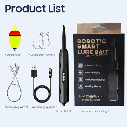 Robotic Smart Lure Bait Fishing Electric Lures USB Rechargeable Wobbler Swimbait Fishing Tackle Lifelike Action for Bass, Trout, Pike, Lure Zombie Fish & Dead Fish Revival Tech Freshwater Saltwater
