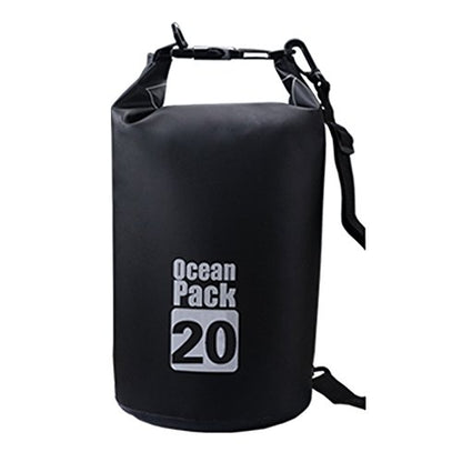 Dry Sack/Floating Waterproof Bag 2L/5L/10L/20L/30L for Boating, Kayaking, Hiking, Snowboarding, Camping, Rafting, Fishing and Backpacking - color: Black, size: 20L