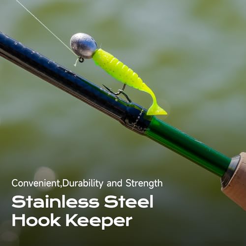 HANDING M1 BFS Rod Ultralight & Light Rod 2-Piece Trout Fishing Rod | Spinning & Casting Rod for Trout Panfish Crappie Perch and Other Light-Tackle Species in Creeks Rivers Lakes and Ponds - size: 6'6'' - Light - Fast