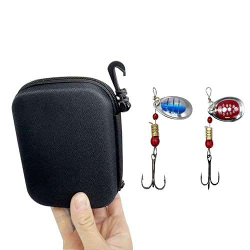 Fishing Spinner Baits Lures Kit for Trout Bass Salmon Lures with Treble Fishing Hooks, Rooster Tail Fishing Gears Spoons Effective in Freshwater/Saltwater - color: 16pcs/bag without Rooster Tail