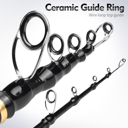 Fishing Rod and Reel Combo - Carbon Fiber Telescopic Fishing Pole with 2000 Spinning Reel Combos - Sea Saltwater Freshwater Ice Bass Fishing Tackle Set Fishing Rods Kit Fishing Poles and Reels Combo - color: Single Fishing Rod, size: 5.9 ft