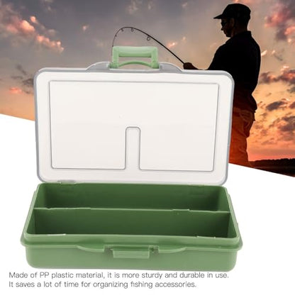 Fishing Tackle Box – Water proof Compartment Storage Case for Hooks, Baits, Lures & Terminal Tackle Accessories, Mini Clear Organizer(2-compartment) - size: 2-compartment