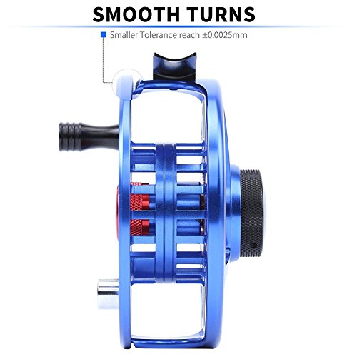 Maxcatch AVID Fly Fishing Reel with CNC-machined Aluminum Body - 1/3, 3/4, 5/6, 7/8, 9/10 Weights(Black, Green, Blue) - color: Fly Reel Blue, size: 9/10wt