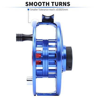 Maxcatch AVID Fly Fishing Reel with CNC-machined Aluminum Body - 1/3, 3/4, 5/6, 7/8, 9/10 Weights(Black, Green, Blue) - color: Fly Reel Blue, size: 9/10wt