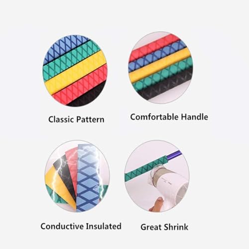 30 mm 35mm 40mm X-Tube Heat Shrink Sleeve Wrap Tubing for Fishing Rod Grips with Non Slip Waterproof and Insulation Lengths Durable Repair 39Inch(1M) - color: 30MM Black