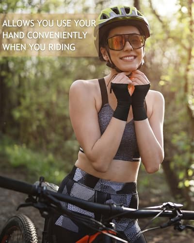 Bememo 4 Pack Sun Protection UV Gloves Driving Sun Gloves Cooling Fingerless Wrist Length Glove for Women Gel Manicure - color: Classic Color