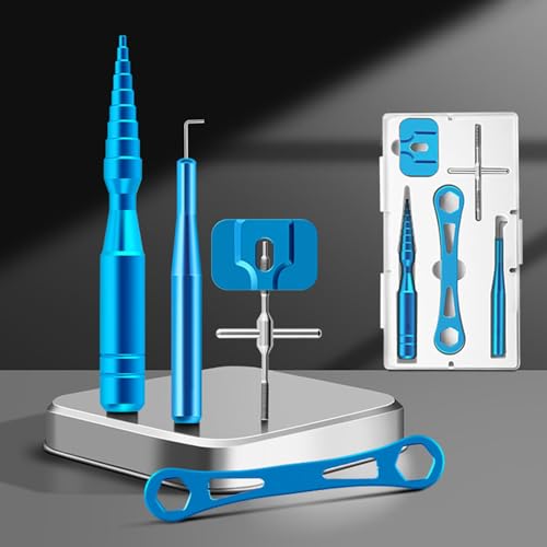 Spool Disassembling Wrench Reel Bearing Pin Remover Wheel Remover Tool Fishing Reel Ball Bearing Maintenance Aluminum Alloy Fishing Tool - color: Remover Black
