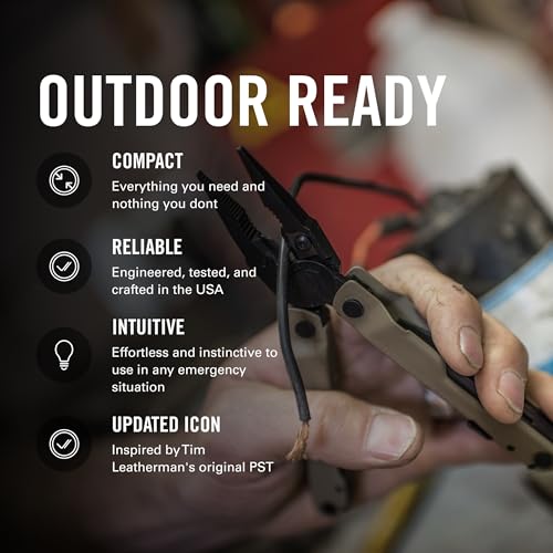 LEATHERMAN, Rebar Multitool with Premium Replaceable Wire Cutters and Saw, Black - color: Black