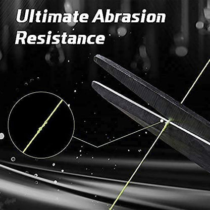 RUNCL PowerBraid Fishing Line 4/8/9 Strands, Braided Fishing Line 300/500/1000Yds - Seamless Weaving Tech, Enhanced Coating Tech, Zero Stretch, High Sensitivity, Smaller Diameter - Braid Line 15-115LB - color: Hi-Vis Yellow, size: 15LB-1000yds(4 Strands)